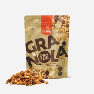 Granola mit Protein-Erdnusscreme und Dattel-Schokodrops