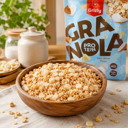 Granola mit Protein, weißer Schokolade und Kokos 6 x 450 g