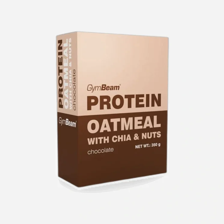 GymBeam Food Protein Oatmeal with chia & nuts - 350 g - chocolate