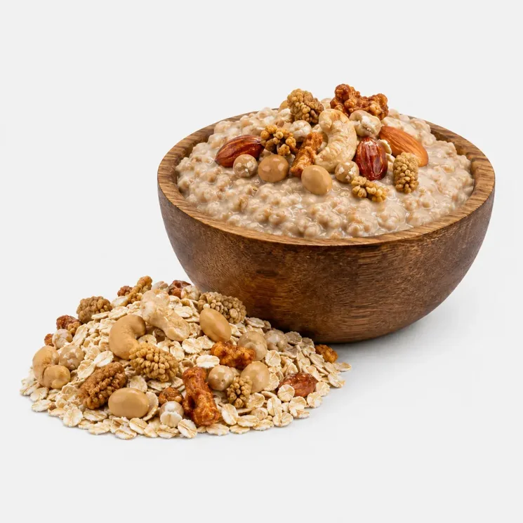 Haferbrei Karamell und weiße Maulbeere
