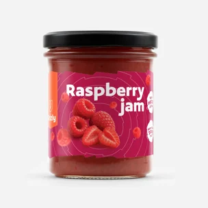 Himbeermarmelade mit extra Fruchtstücken