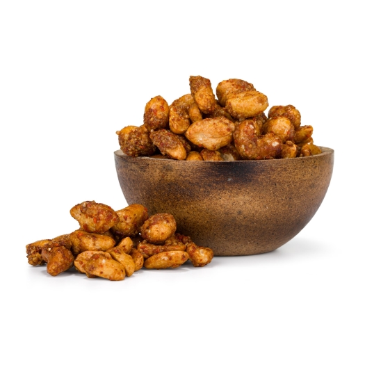 Honig-Erdnüsse und Cashewkerne mit Chili