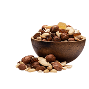Ungesalzene Nusskernmischungen