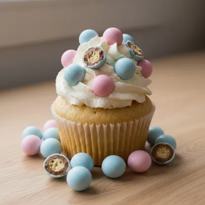 Knusprige kugeln blau