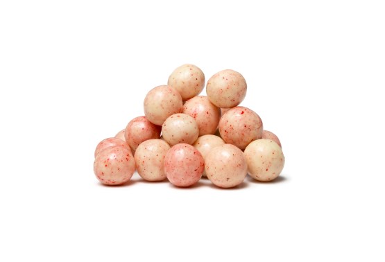 Knusprige Kugeln mit Joghurtgeschmack und Himbeeren