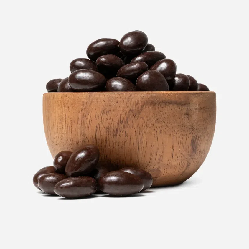 Mandeln in Zartbitterschokolade mit Meersalz