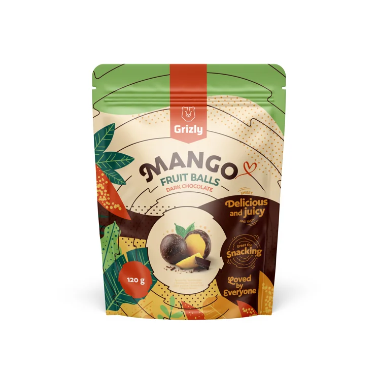 Mangokugeln mit Zartbitterschokolade