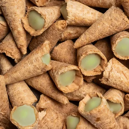 Mini-Cones mit Pistazie & Weißer Schokolade