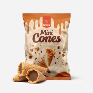 Mini-Cones mit Salzkaramell
