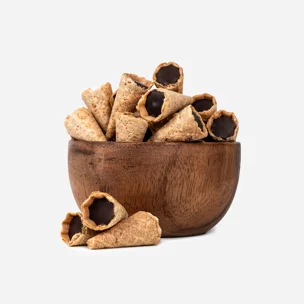 Mini-Cones mit Zartbitterschokolade