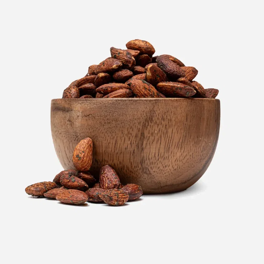 Natur geröstete gewürzte Mandeln