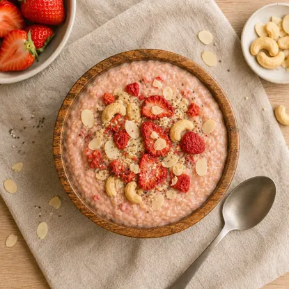 Reis-Hirse Instantbrei Erdbeere