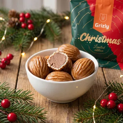 Schoko-Walnüsse mit zarter Cremefüllung